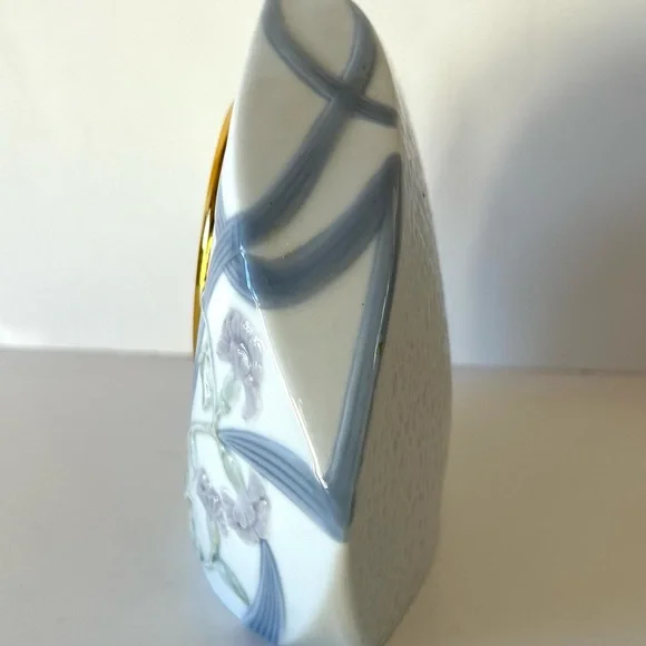 Lladró Porcelain Floral Mantel Decor Clock 1998 - Picture 5 of 11